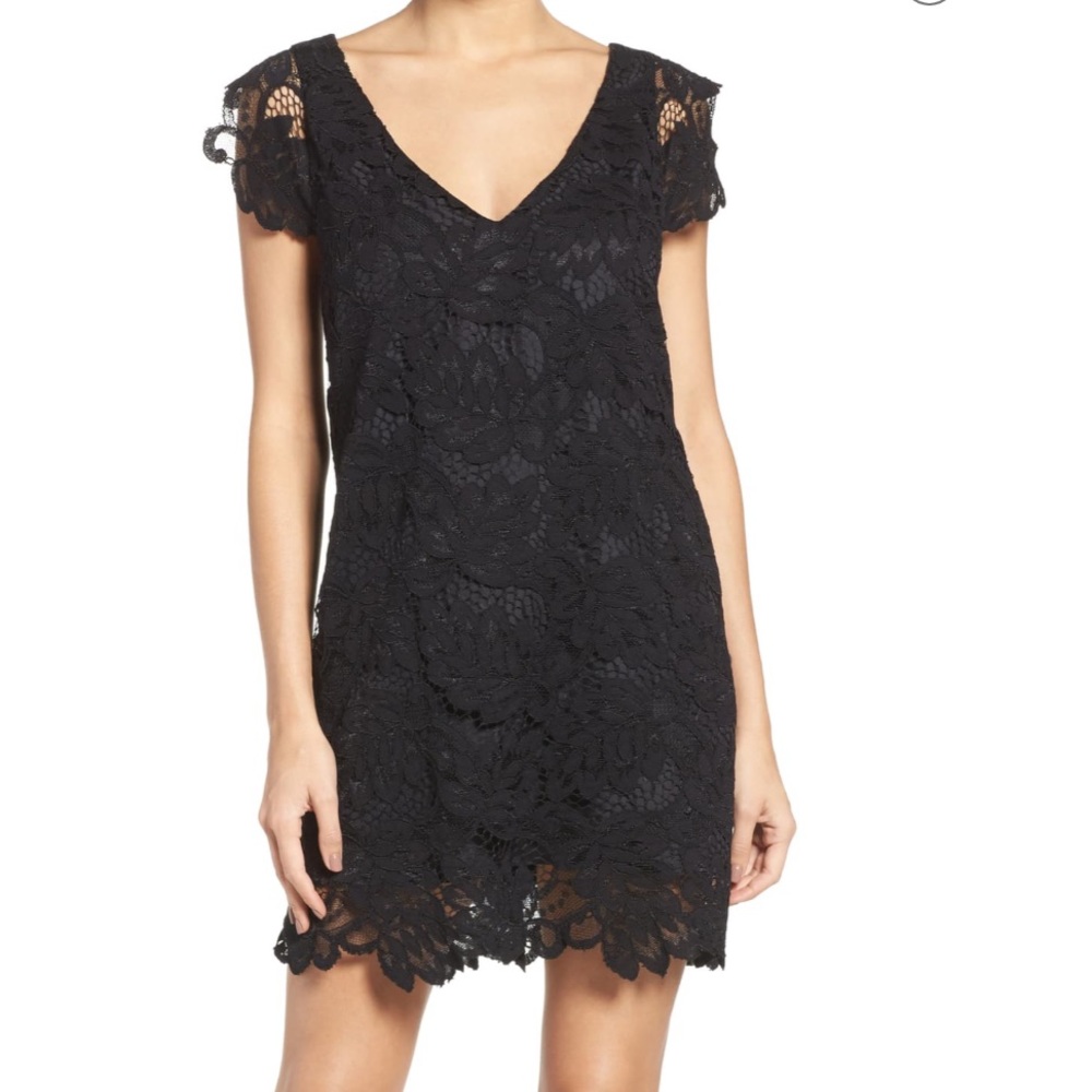 Black lace dress